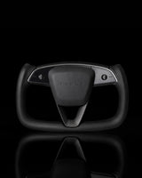 TESLA MODEL 3 HIGHLAND SMOOTH LEATHER YOKE DRY MATTE CARBON STEERING WHEEL (Copy)