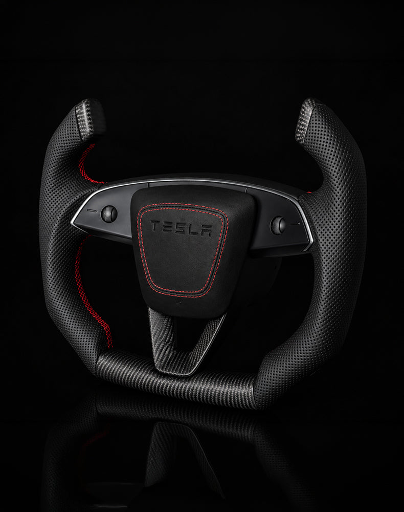 TESLA MODEL 3 HIGHLAND PERFORATED LEATHER KNIGHT RIDER DRY MATTE CARBO ...