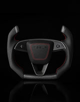 TESLA MODEL 3 HIGHLAND PERFORATED LEATHER KNIGHT RIDER DRY MATTE CARBON STEERING WHEEL