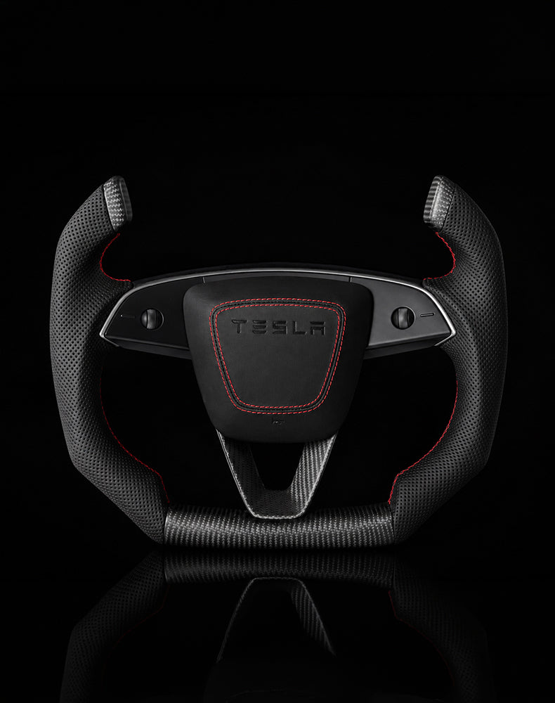 TESLA MODEL 3 HIGHLAND PERFORATED LEATHER KNIGHT RIDER DRY MATTE CARBO ...