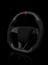 TESLA MODEL 3 HIGHLAND ALCANTARA FLAT BOTTOM SUPERNOVA DRY MATTE CARBON STEERING WHEEL