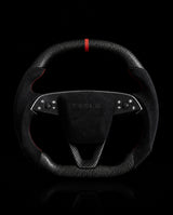 TESLA MODEL 3 HIGHLAND ALCANTARA FLAT BOTTOM SUPERNOVA DRY MATTE CARBON STEERING WHEEL
