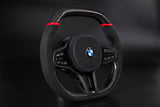 BMW G30 F90 G05 G06 G07 G14 G15 G16 Carbon Fiber Steering Wheel | Alcantara Flat Bottom | M5 M8 X5 X6 X7 SuperNova