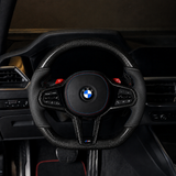 BMW G80 G82 G87 Carbon Fiber Steering Wheel | Perforated Leather Flat Bottom | M2 M3 M4 VantaBlack