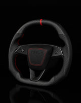 TESLA MODEL 3 HIGHLAND PERFORATED LEATHER FLAT BOTTOM SUPERNOVA DRY MATTE CARBON STEERING WHEEL