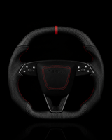 TESLA MODEL 3 HIGHLAND PERFORATED LEATHER FLAT BOTTOM SUPERNOVA DRY MATTE CARBON STEERING WHEEL