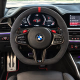 BMW LCI Alcantara Flat Bottom Carbon Fiber Steering Wheel M5 M8 X5 X6 X7 G30 F90 G05 G06 G07 G14 G15 G16