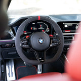 BMW LCI Alcantara Flat Bottom Carbon Fiber Steering Wheel M5 M8 X5 X6 X7 G30 F90 G05 G06 G07 G14 G15 G16