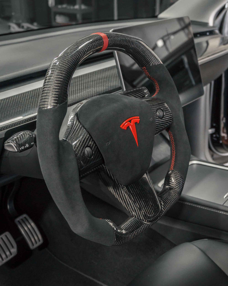 Tesla Model 3 & Y Genuine Carbon Fiber Dashboard Cover (Single Piece) –  TESLARATI Marketplace