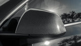 TESLA MODEL 3 REAL CARBON FIBER SIDE REARVIEW MIRROR CAP COVERS IN MATTE & GLOSS