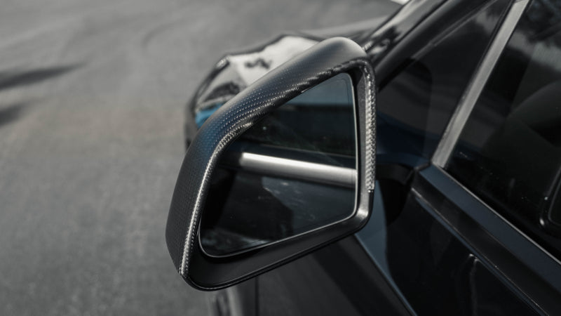 TESLA MODEL 3 REAL CARBON FIBER SIDE REARVIEW MIRROR CAP COVERS IN MATTE & GLOSS